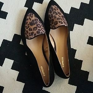 Express cheetah print flats size 8